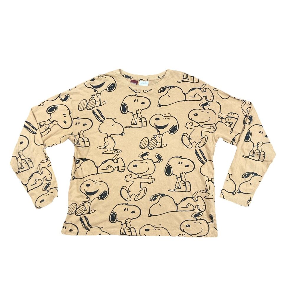 Zara Peanuts Snoopy Adorable Kids Long Sleeve Shirt Size 11-12 152cm